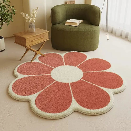 Tapis Décoratif en Forme de Fleur