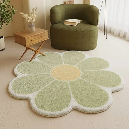 Tapis Décoratif en Forme de Fleur