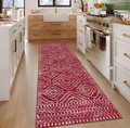 Tapis géométrique motif diamant antidérapant pour couloir