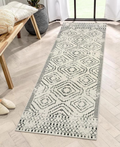 Tapis géométrique motif diamant antidérapant pour couloir