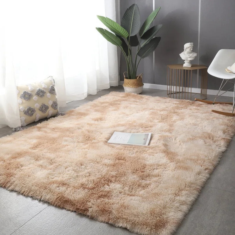 Tapis Moderne en Peluche Douce pour Salon