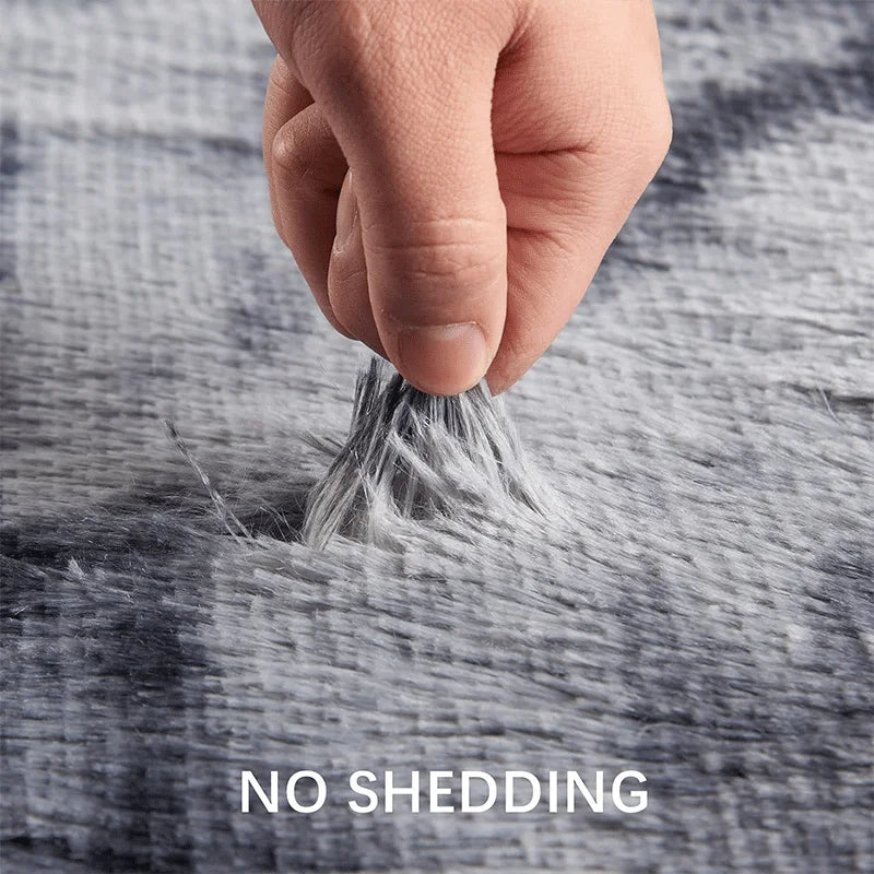 Tapis Moderne en Peluche Douce pour Salon