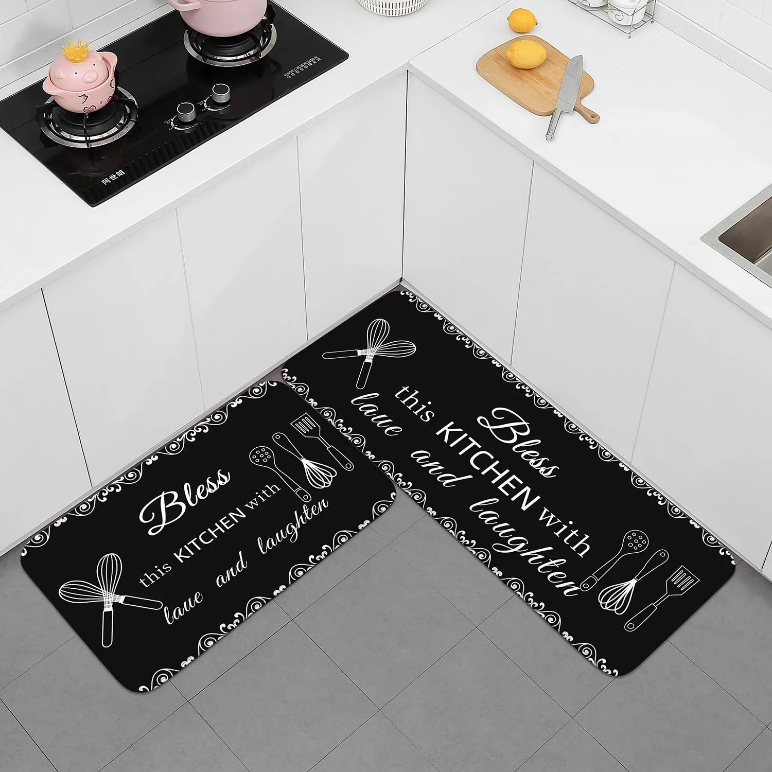 Tapis polyvalent pour cuisine antidérapant et ultra absorbant