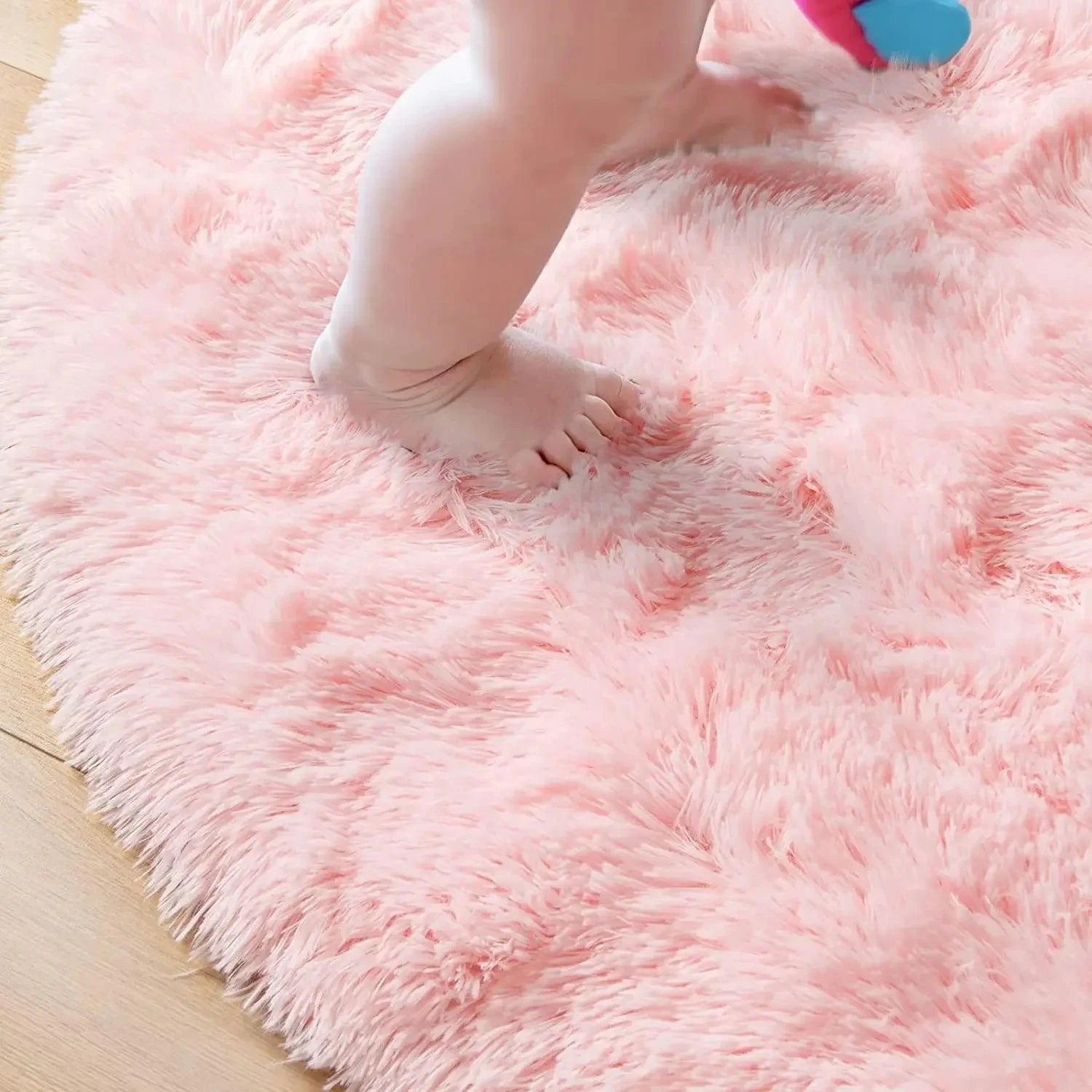 Tapis Rond en Peluche Douce pour Décoration