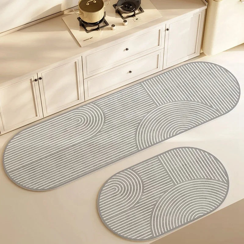 Tapis de Cuisine Superabsorbant en Diatomite Antidérapant