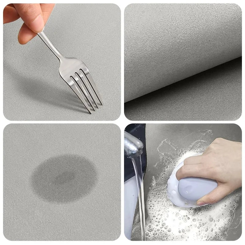 Tapis de Cuisine Superabsorbant en Diatomite Antidérapant