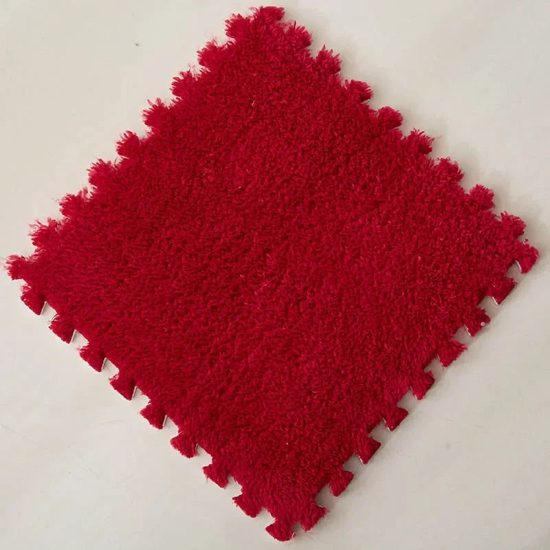 Tapis de Sol Enfant en Peluche Puzzle Doux pour Jeux et Décoration
