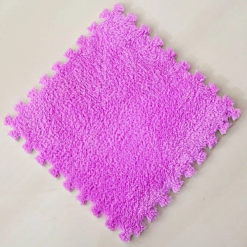 Tapis de Sol Enfant en Peluche Puzzle Doux pour Jeux et Décoration