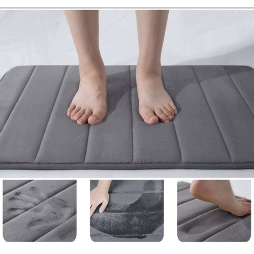 Tapis de Bain Doux Absorbant et Antidérapant