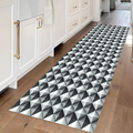 Tapis de couloir géométrique antidérapant pour cuisine et chambre