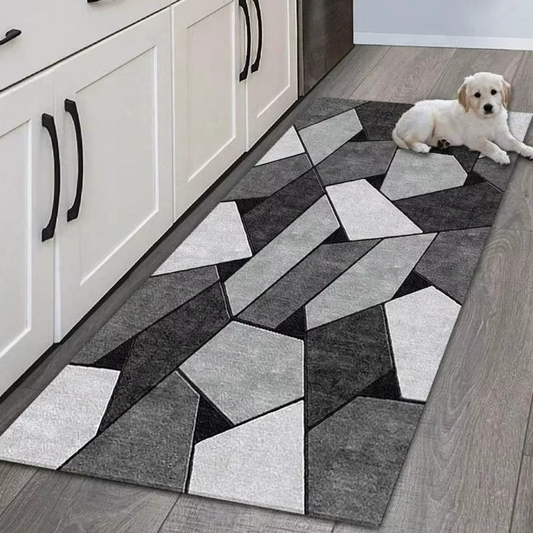Tapis de cuisine géométrique moderne antidérapant