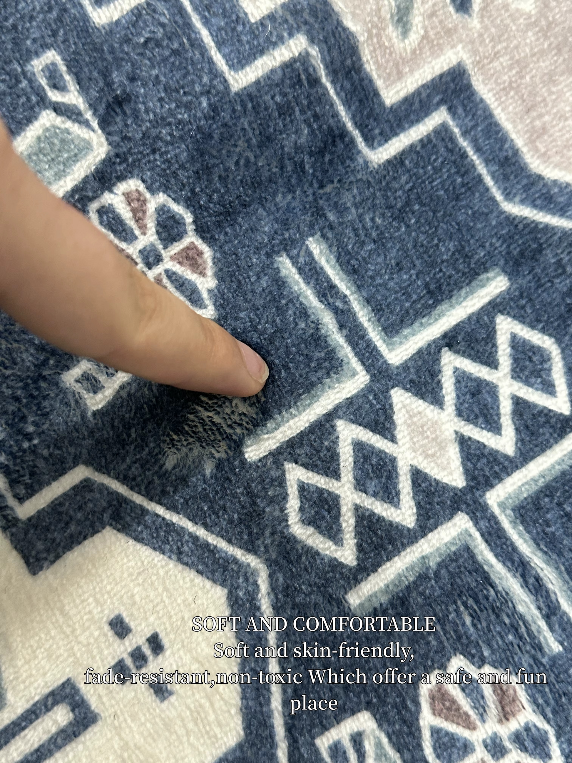 Tapis de cuisine géométrique moderne antidérapant