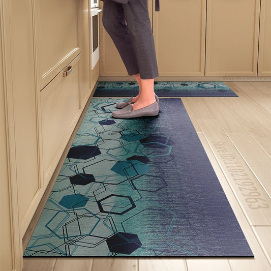 Tapis de Cuisine Long Imprimé Absorbant et Antidérapant