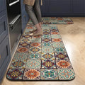Tapis de Cuisine Long Style Rétro Antidérapant