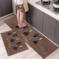 Tapis de Cuisine Minimaliste Imprimé Doux et Antidérapant