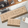 Tapis de Cuisine Minimaliste Imprimé Doux et Antidérapant