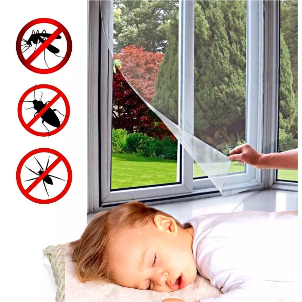 Moustiquaire à Velcro Amovible pour Fenêtre - InsectGuard