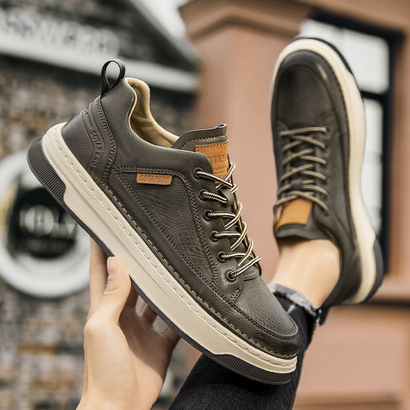 Baskets Homme Décontractées en Cuir Antidérapantes - UrbanGrip