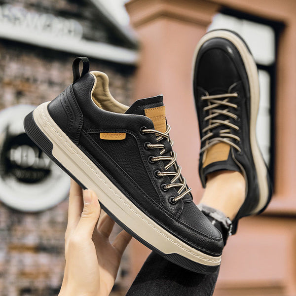 Baskets Homme Décontractées en Cuir Antidérapantes - UrbanGrip