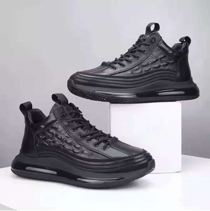 Baskets Elegance 3D en Cuir pour Homme
