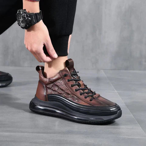 Baskets Elegance 3D en Cuir pour Homme