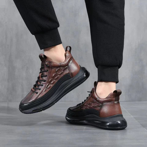 Baskets Elegance 3D en Cuir pour Homme