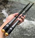 Canne à Pêche Télescopique en Fibre de Carbone Ultra Légère