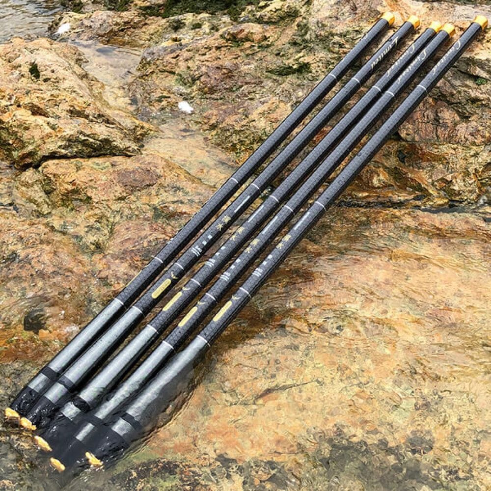 Canne à Pêche Télescopique en Fibre de Carbone Ultra Légère