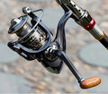 Canne à Pêche Télescopique en Fibre de Carbone avec Moulinet Frein 10kg