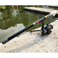 Canne à Pêche Télescopique en Fibre de Carbone avec Moulinet Frein 10kg