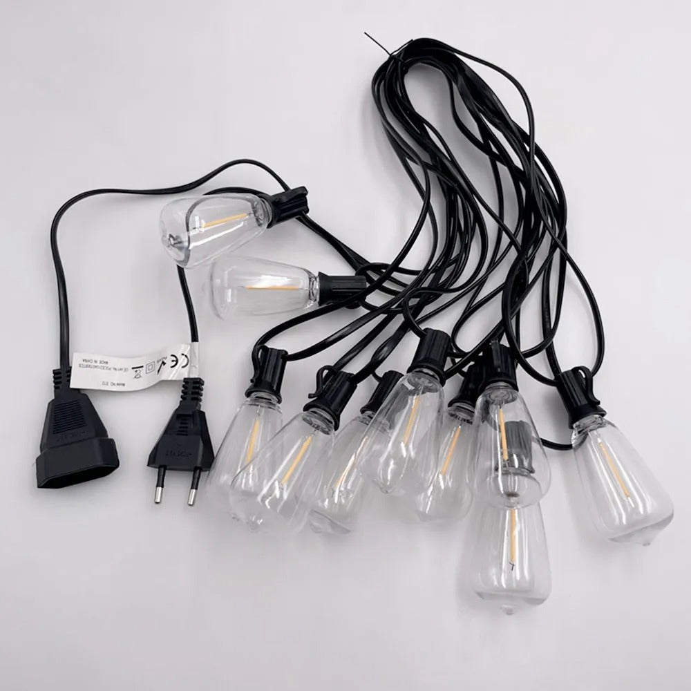 Guirlande Lumineuse avec Ampoules Bivolt Imperméable pour Jardin - GardenLuxe