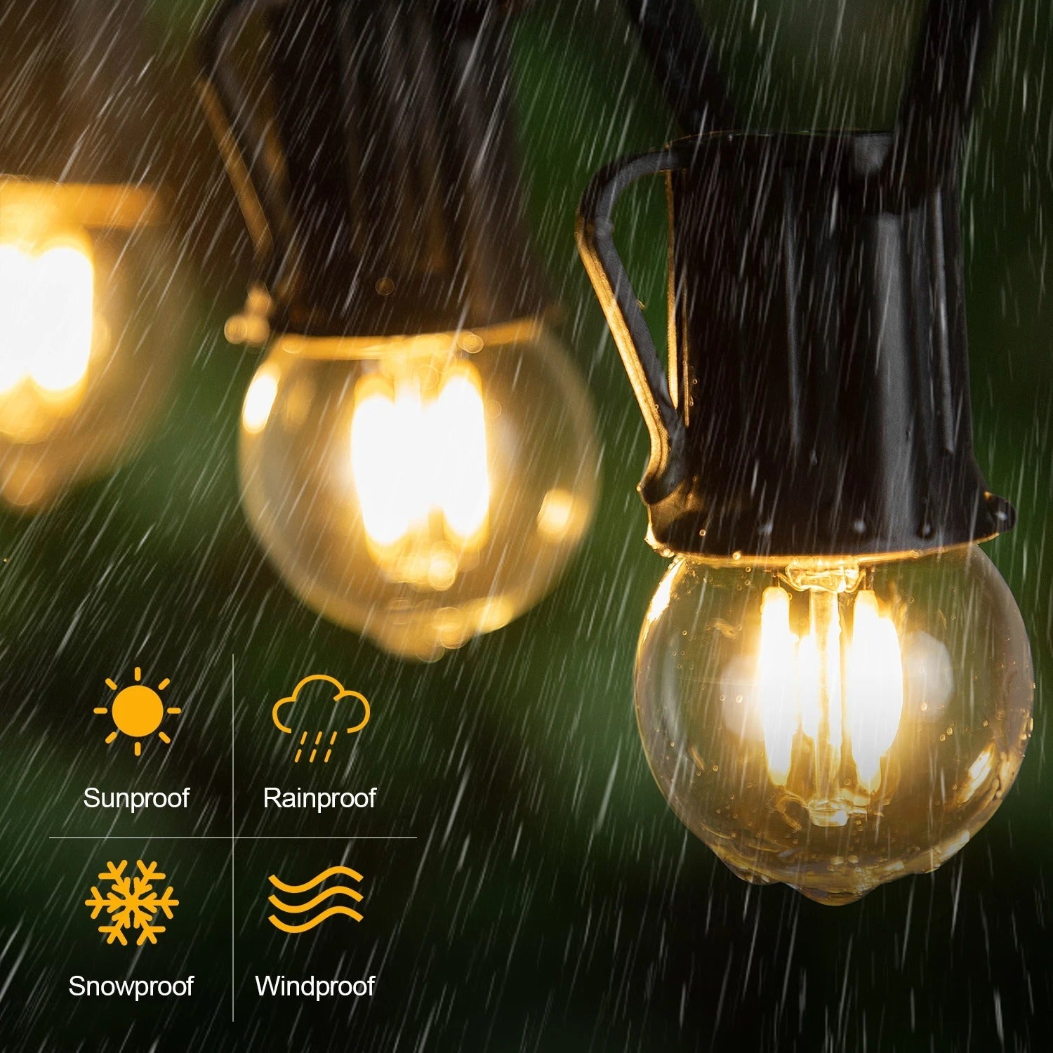 Guirlande Lumineuse avec Ampoules Bivolt Imperméable pour Jardin - GardenLuxe