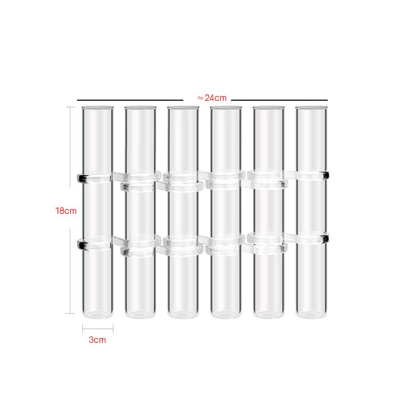 Vase Ajustable en Verre Transparent pour Décoration