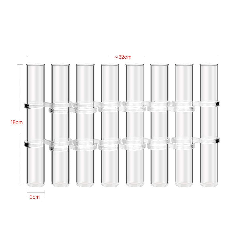 Vase Ajustable en Verre Transparent pour Décoration