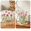 Vase Ajustable en Verre Transparent pour Décoration