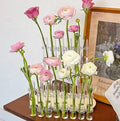 Vase Ajustable en Verre Transparent pour Décoration