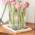 Vase Ajustable en Verre Transparent pour Décoration