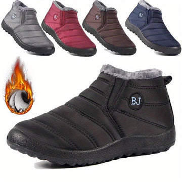 Botte Femme Imperméable avec Doublure en Peluche - Confortable et Chaude pour l'Hiver