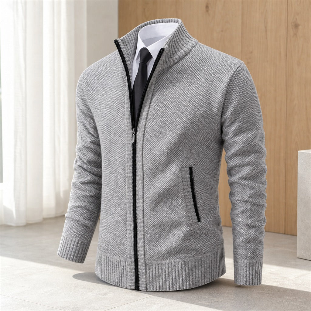Cardigan Homme Polaire Col Montant 4