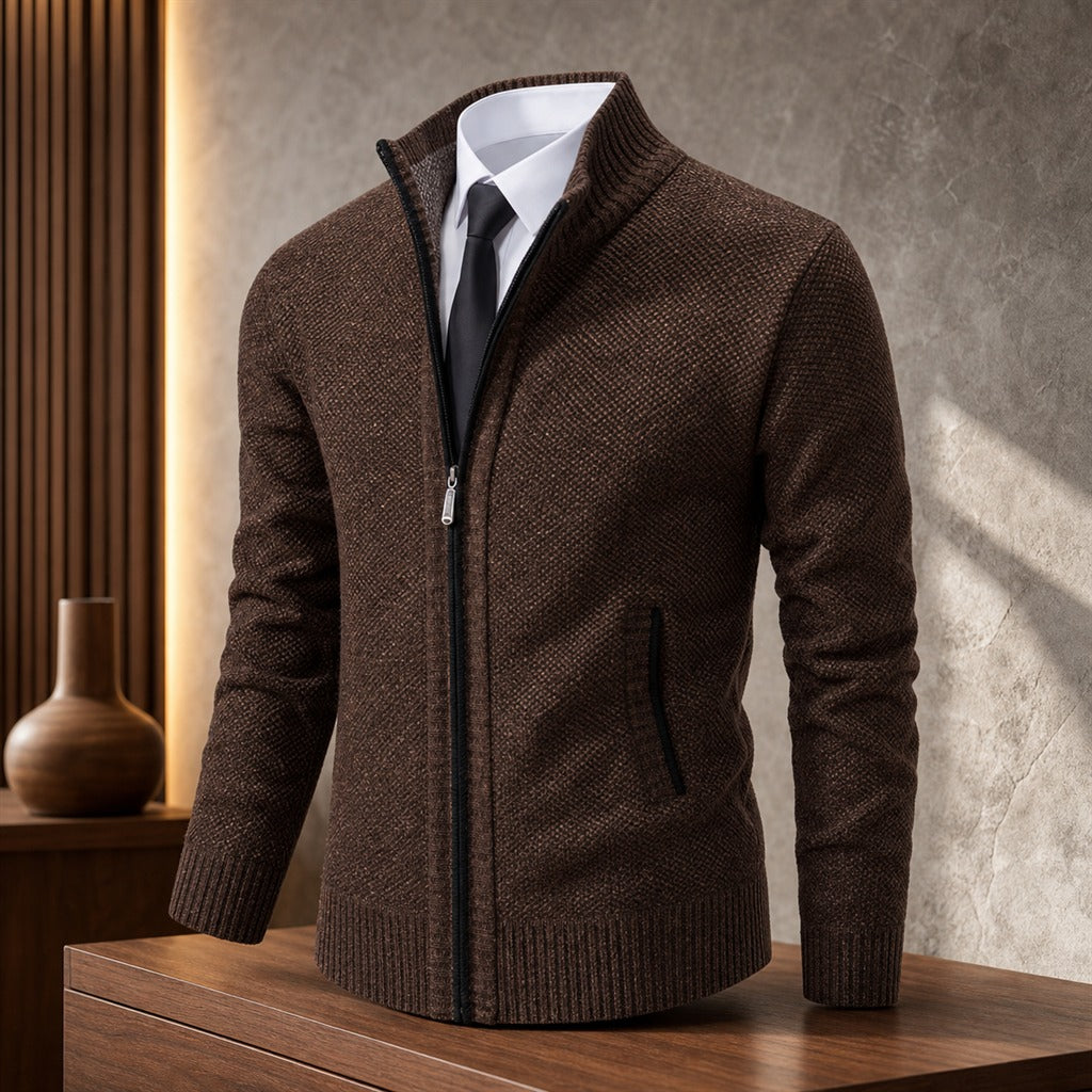 Cardigan Homme Polaire Col Montant 5