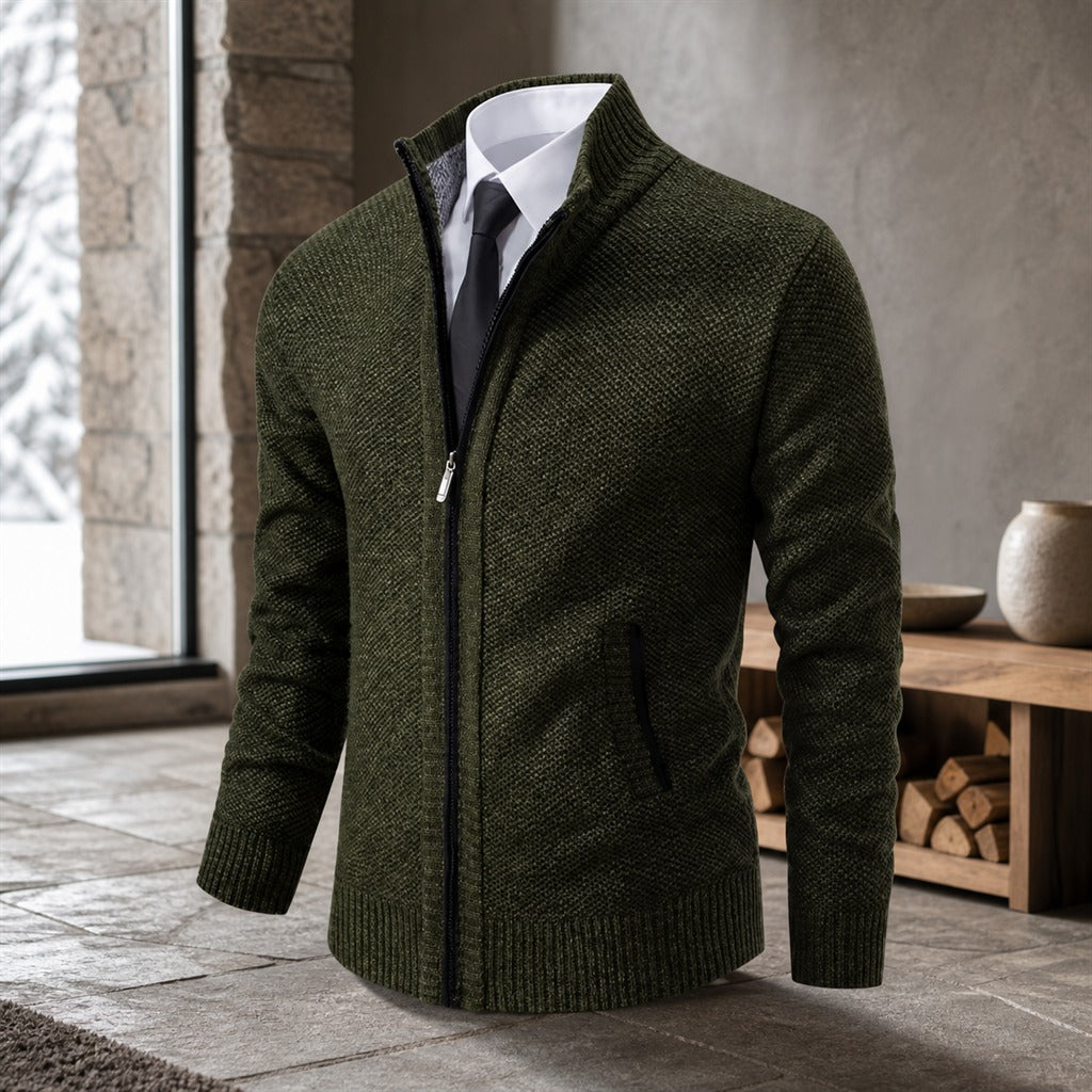 Cardigan Homme Polaire Col Montant 7