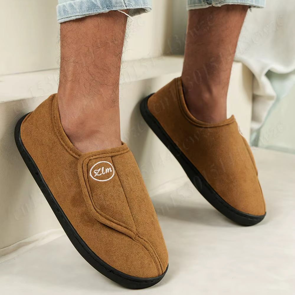 Chaussures Unisexes Effet Daim Doublées à Ouverture Large