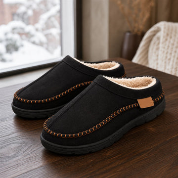 Chaussons Homme Peluche Effet Daim 1