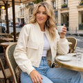 Blouson Bomber Femme Col V - lifestyle 4