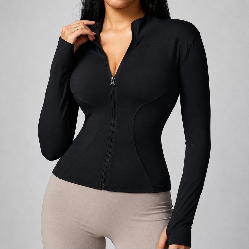 veste-de-sport-femme-col-montant-avec-zip-coupe-slim-manches-longues-pour-entrainement-et-hiver-principal