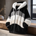 Veste Oversize Femme Peluche à Capuche Hiver 1