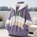 Veste Oversize Femme Peluche à Capuche Hiver 7