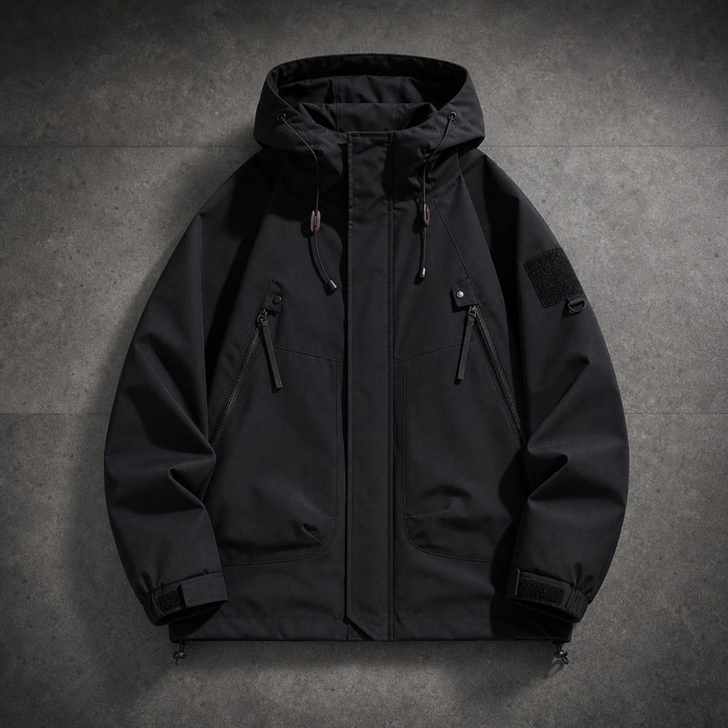 Veste Bomber Homme Softshell Imperméable à Capuche 1
