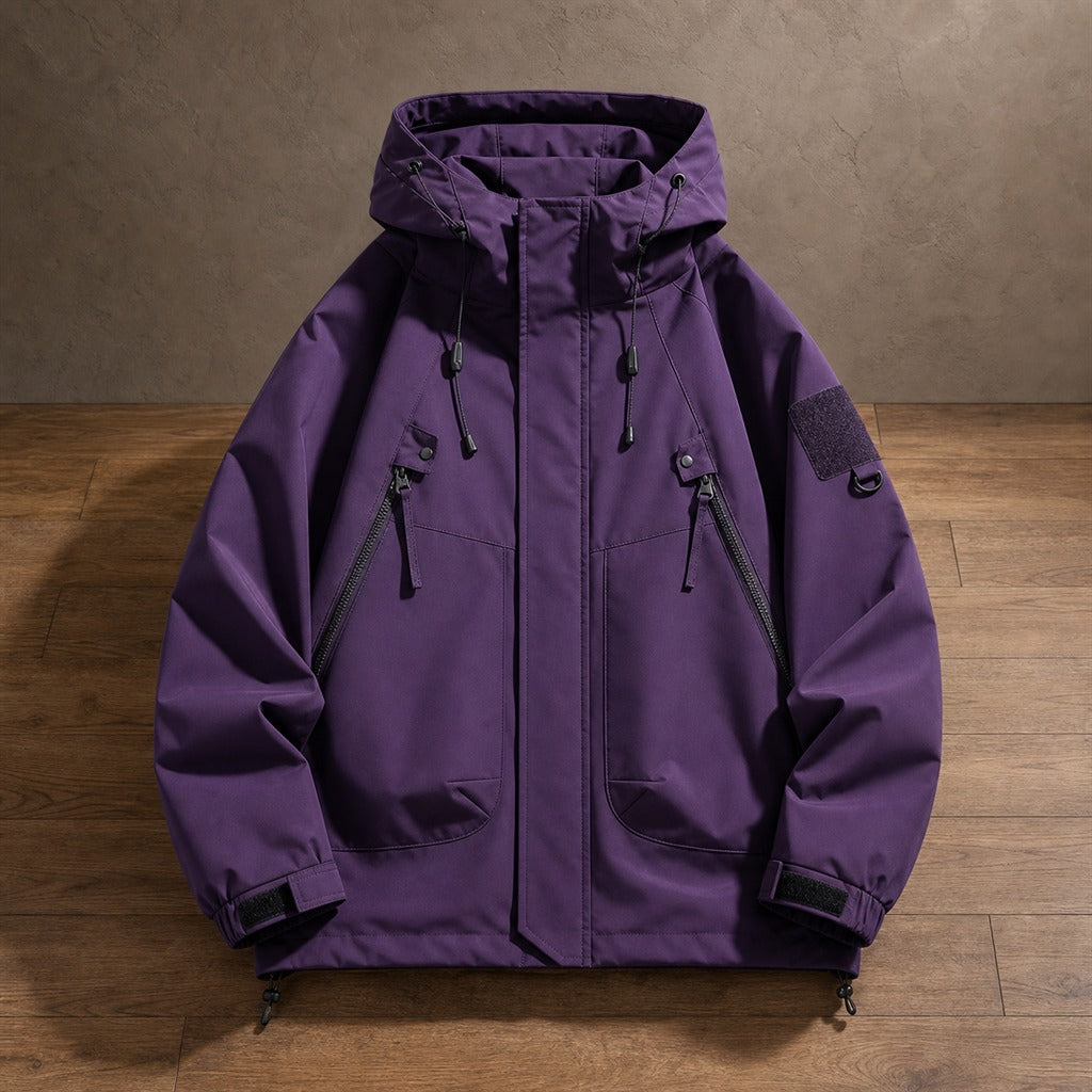 Veste Bomber Homme Softshell Imperméable à Capuche 3