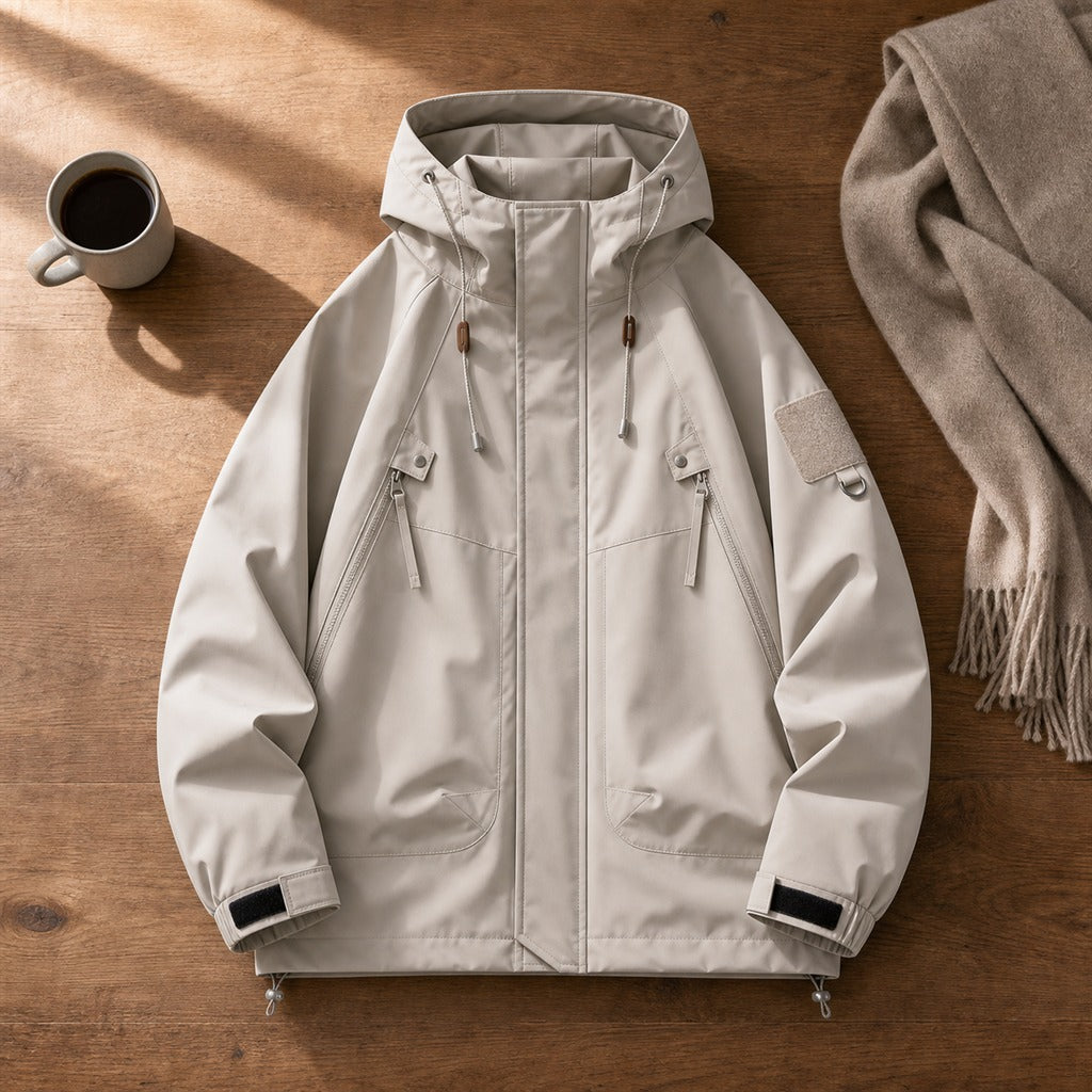 Veste Bomber Homme Softshell Imperméable à Capuche 9
